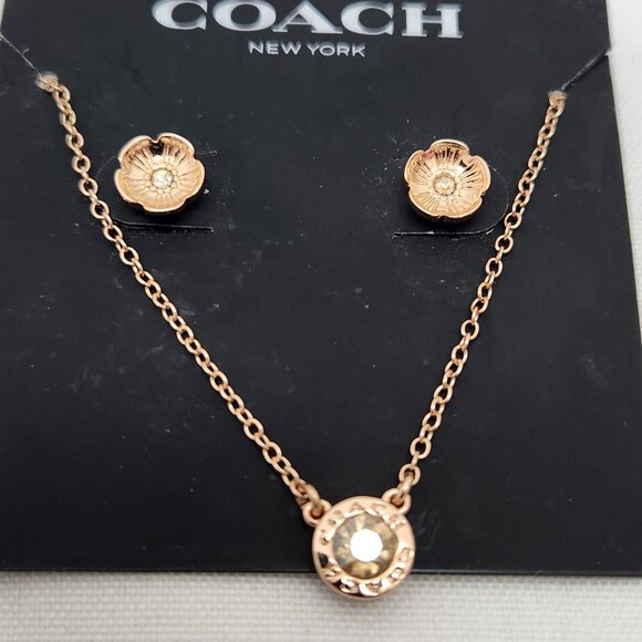 Coach Necklace And Earrings #707 - Picture 5 of 12